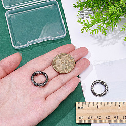 2Pcs 304 Stainless Steel Spring Gate Rings&nbsp;STAS-ME0002-65