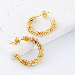 Twist 304 Stainless Steel Stud Earrings for Women&nbsp;OO0866