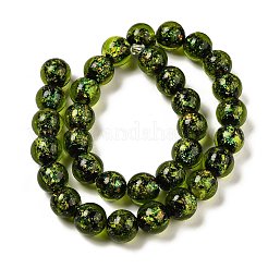 Handmade Dichroic Foil Glass Beads Strands&nbsp;DICH-U001-06J