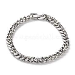 304 Stainless Steel Cuban Link Chain Bracelets for Men&nbsp;BJEW-Z081-01P-02