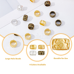 80Pcs 4 Colors Rondelle Tibetan Style Alloy Beads&nbsp;FIND-DC0002-61