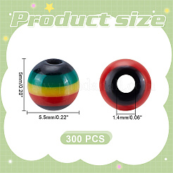 Opaque Resin Stripe Beads&nbsp;RESI-HY0001-31A