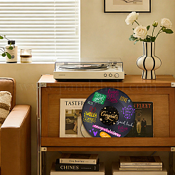 1 Set Plastic Record with Record Rack&nbsp;AJEW-TN0001-05