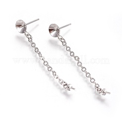 Brass Stud Earring Findings&nbsp;EJEW-J097-J01-P