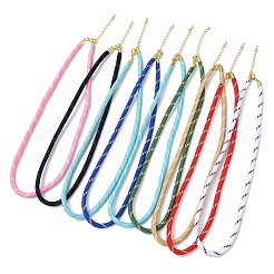 Ployester Core-Wrapped Round Cord Necklace Making&nbsp;KK-CBACFA2-03G
