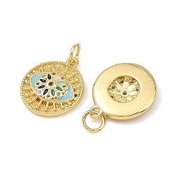 Brass Micro Pave Clear Cubic Zirconia Pendants&nbsp;CU-T001-04G
