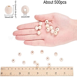 Unfinished Wood Beads&nbsp;WOOD-PH0008-19-WH