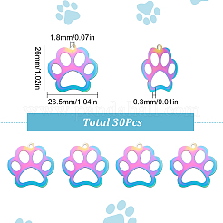 30Pcs Ion Plating(IP) 201 Stainless Steel Pet Pendants&nbsp;STAS-SC0004-97
