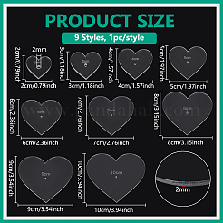 9Pcs 9 Styles Acrylic Template&nbsp;DIY-BC0011-94