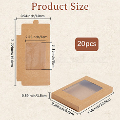 20Pcs Foldable Creative Kraft Paper Box&nbsp;CON-BBC0001-07