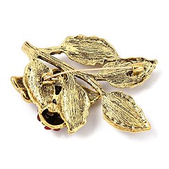 Bees & Leaf Alloy Rhinestone Lapel Pins Brooches for Backpack Clothes for Clothes&nbsp;RB-CBAFC3E-01AG
