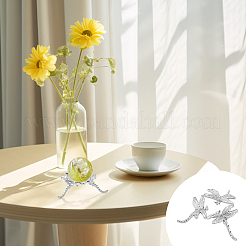 Dragonfly Alloy Crystal Ball Holders&nbsp;DJEW-WH0103-009