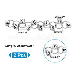 Cube with Number Acrylic Pendant Knitting Row Counter Chains&nbsp;HJEW-AB00469