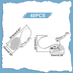 40Pcs 304 Stainless Steel Leverback Earring Findings&nbsp;KK-UN0043-44