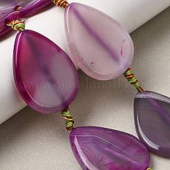 Natural Banded Agate Beads Strands&nbsp;G-F825-F01-01B