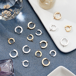 16Pcs 4 Style 201 Stainless Steel Huggie Hoop Earrings Findings&nbsp;STAS-AR0001-36