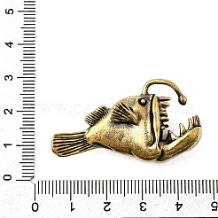 Brass Anglerfish Miniature Figurines Statues&nbsp;KK-S335-01AB-B