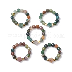 Natural Indian Agate Finger Rings&nbsp;RJEW-JR00894