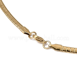 4MM 304 Stainless Steel Flat Snake Chain Necklaces&nbsp;MAK-Z004-07G