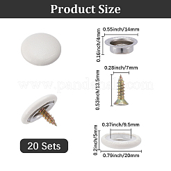 20Sets Leather Car Roof Buckle Fastener&nbsp;IFIN-GF0001-65C