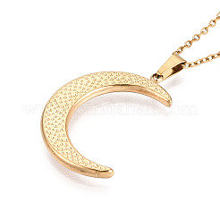 304 Stainless Steel Pendant Necklaces&nbsp;NJEW-T018-20G