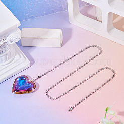 Heart Electroplated Glass Charms Ceiling Fan Pull Chain Extenders&nbsp;HJEW-TAC0172