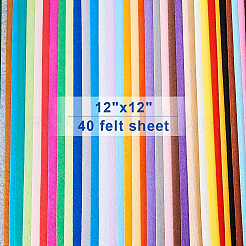 Square Non Woven Fabric Embroidery Needle Felt for DIY Crafts&nbsp;DIY-BC0003-02