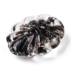 Luminous Handmade Gold Sand Lampwork Beads&nbsp;FOIL-T006-04