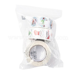 3 Rolls 3 Styles Christmas Round Dot Self Adhesive Paper Stickers Roll&nbsp;DIY-FS0010-32A