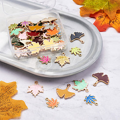 42Pcs 21 Colors Zinc Alloy Enamel Pendants&nbsp;ENAM-BY0001-03