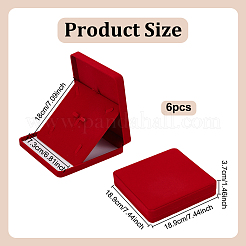 Square Velvet Necklace Display Boxes&nbsp;CON-WH0095-161