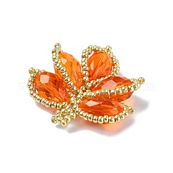 Glass Seed Beaded Woven Pendants&nbsp;PALLOY-MZ00292-01