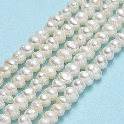 Natural Cultured Freshwater Pearl Beads Strands&nbsp;PEAR-F018-04B-01