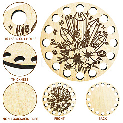 16-Position Wood Embroidery Thread Storage Trays&nbsp;TOOL-WH0056-033