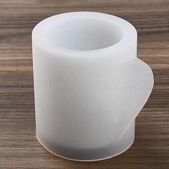 Valentine's Day Theme Column with Heart DIY Candle Cup Silicone Molds&nbsp;DIY-G098-02B
