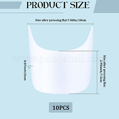 10Pcs PE Plastic Hat Brim Board for Peaked Cap&nbsp;DIY-CP0013-58A