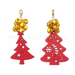 2Pcs Poplar Wood Christmas Tree Pendant Decorations&nbsp;HJEW-JM04173