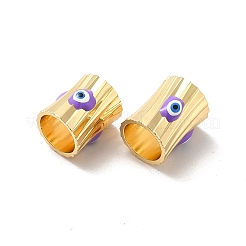 Brass Enamel Evil Eye Beads&nbsp;KK-P222-02G