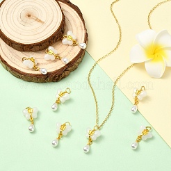 10Pcs Resin & Imitation ABS Pearl Pendants&nbsp;KK-YW0003-56