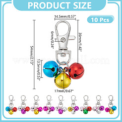 10Pcs Alloy & Brass Bell Pendant Decorations&nbsp;AJEW-AR0004-95