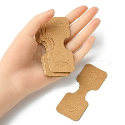 Kraft Paper Fold Over Jewelry Display Cards with Hanging Hole&nbsp;CDIS-YW0001-12