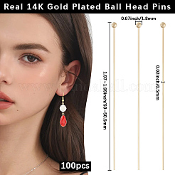 Brass Ball Head Pins&nbsp;KK-BBC0025-60A
