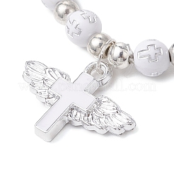 Plating Acrylic Stretch Bracelets&nbsp;BJEW-JB11043-01