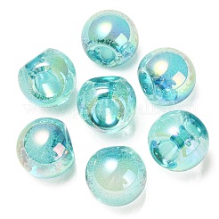 UV Plating Rainbow Iridescent Acrylic Beads&nbsp;X-OACR-G012-06