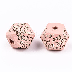 Painted Natural Wood Beads&nbsp;WOOD-T021-51A-11