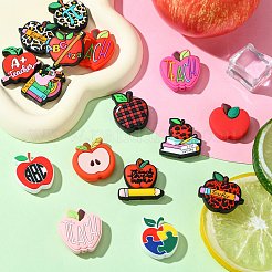 16Pcs 16 Styles Apple Silicone Focal Beads&nbsp;SIL-CJ0002-24