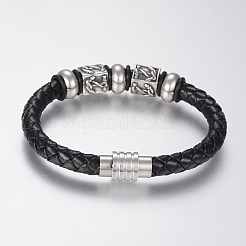 Braided Leather Cord Bracelets&nbsp;BJEW-H560-23