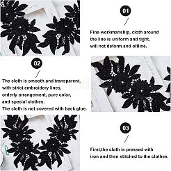 Polyester Embroidered Floral Lace Collar&nbsp;DIY-WH0326-47B