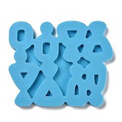 Trapezoid & Triangle & Flat Round Shape DIY Pendant Silicone Molds&nbsp;DIY-M048-04
