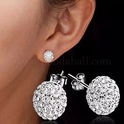 Brass Ball Stud Earrings&nbsp;EJEW-BB42387-A